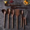 Elegant Wooden Kitchen Utensil Set